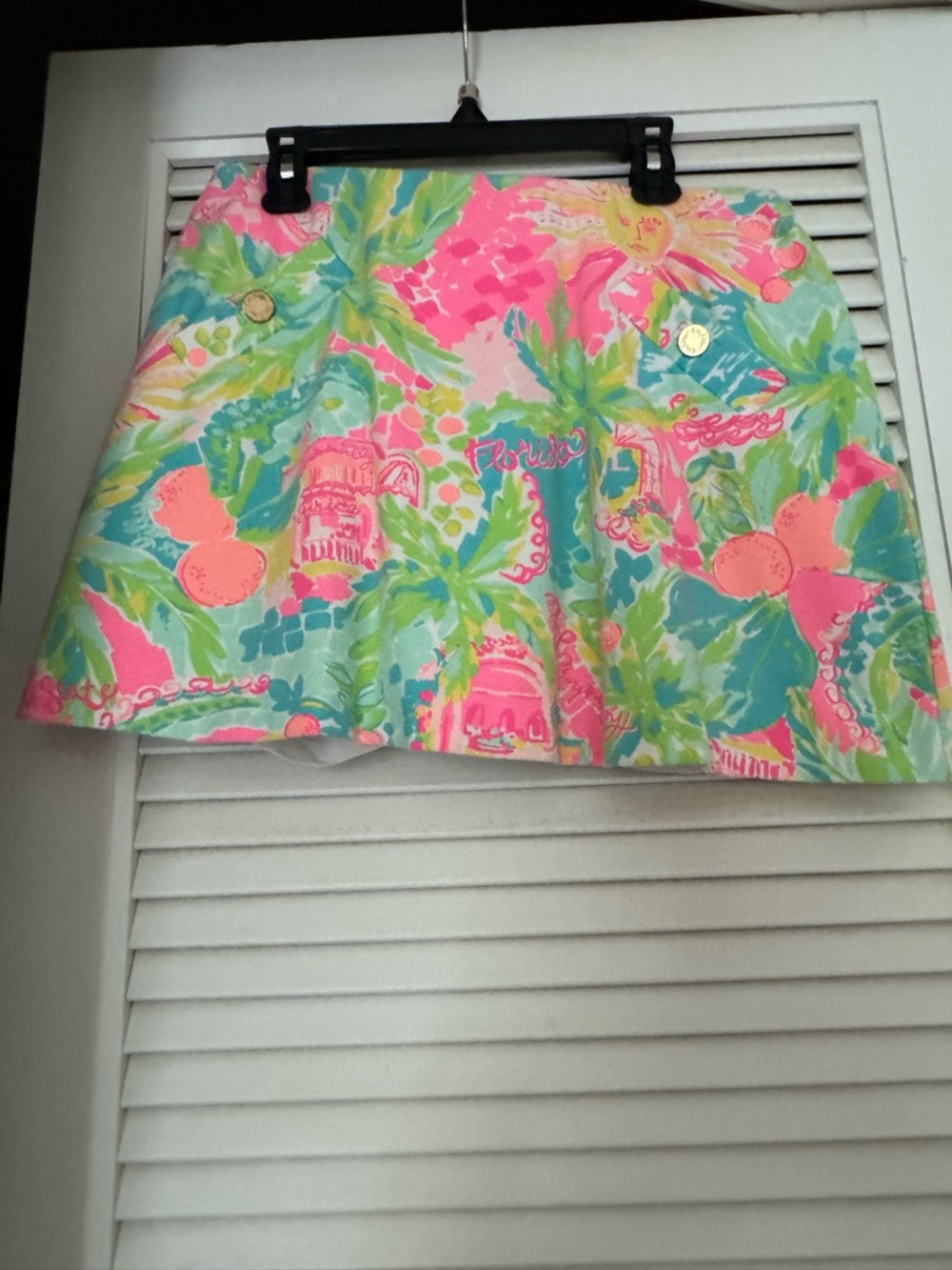 Lilly Pulitzer Pink, Aqua & Lime Tropical Mini Skirt